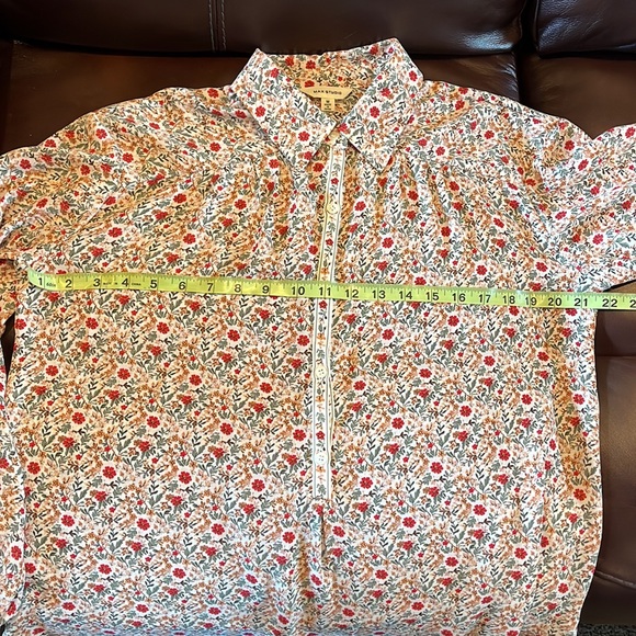 Max Studio Women’s Fall Floral Half Button Georgette Blouse size Medium - Picture 5 of 10